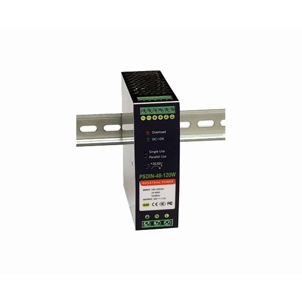 Tycon Systems 48V 120W DIN Rail Industrial Pwr Supply - PSDIN-48-120W