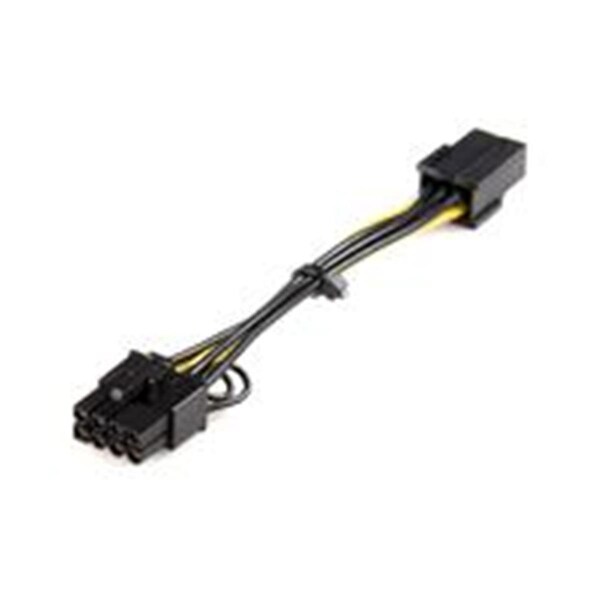 Dynamicfunction PCI Express 6- Pin to 8- Pin Power Adapter Cable - Yellow - 6.1 in. 155 mm - DY3332472