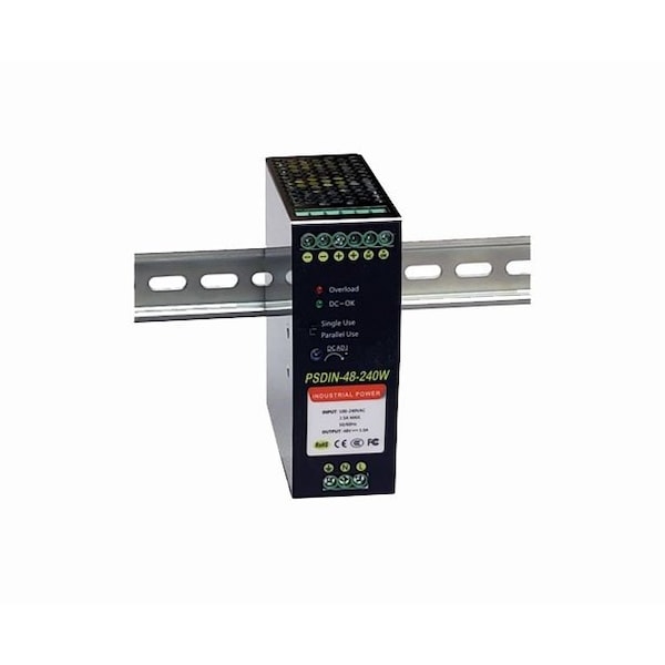 Tycon Systems 48V 240W DIN Rail Industrial Pwr Supply - PSDIN-48-240W