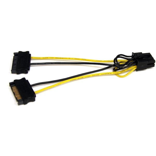 Startech.Com 6in SATA Power to 8 Pin PCIe Video Card Power Cable Adapter - SATPCIEX8ADP