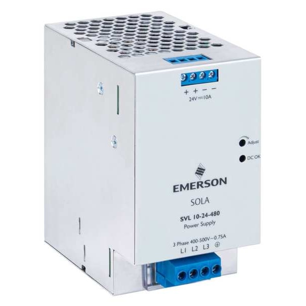 Solahd Din Rail Power Supply, 10 A, 240 W - SVL1024480