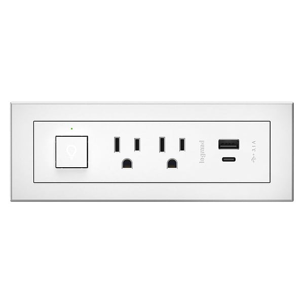 Legrand Plug-In Charger, 2.5" H x 7.1" W x 2.1" D - RDSZCWH10