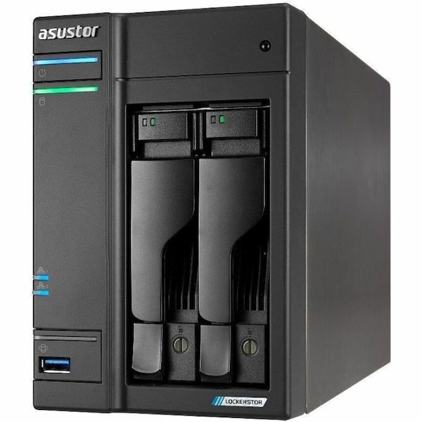 Asustor 2-BAY NAS, INTEL JASPER LAKE QUAD-CORE, 4GB DDR4 SODIMM, M.2 NVME SLOTS X 4, 2.5 - AS6702T