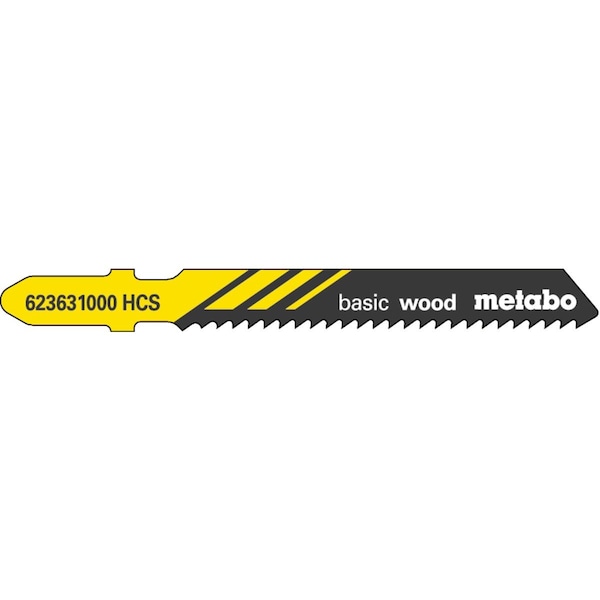 Metabo JIGSAW BLADE -HCS 2" 12 tpi  Hardwood, softwood, chip-board, block-board, 7/64"-9/16" in., plastics - 623631000