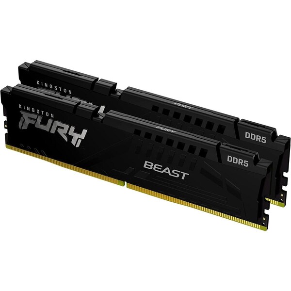 Plugit 32 GB 4800MHz DDR5 CL38 DIMM Mmeory Module Kit of 2 FURY Beast, Black - PL3349492