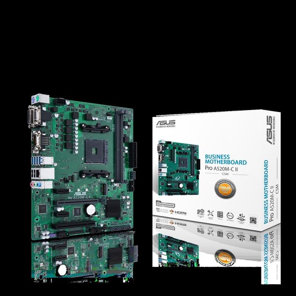 Maxpower PRO A520M-C II-CSM AMD AM4 Ryzen 5000 4000 3000 A520 DDR4 HDMI DP Micro ATX Motherboard - MA3358295