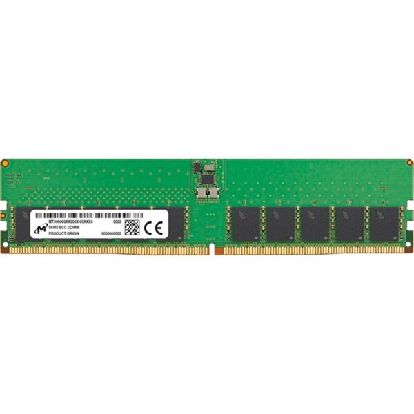 Micron 32G DDR5 4800Mhz ECC UDIMM 2Rx8 Retail 32GB DDR5 SDRAM Memory Module - MTC20C2085S1EC48BA1R
