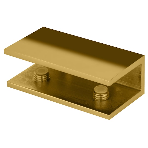 Cr Laurence Polished Brass No-Drill Clamp for 1/2-in Glass - NDC12BR