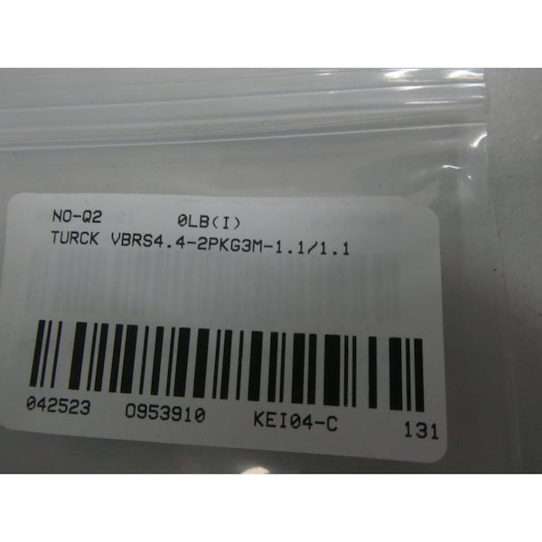 Cable con conector Turck Eurofast 1.1M 125V-Ac 125V-Dc - VBRS4.4-2PKG3M-1.1/1.1