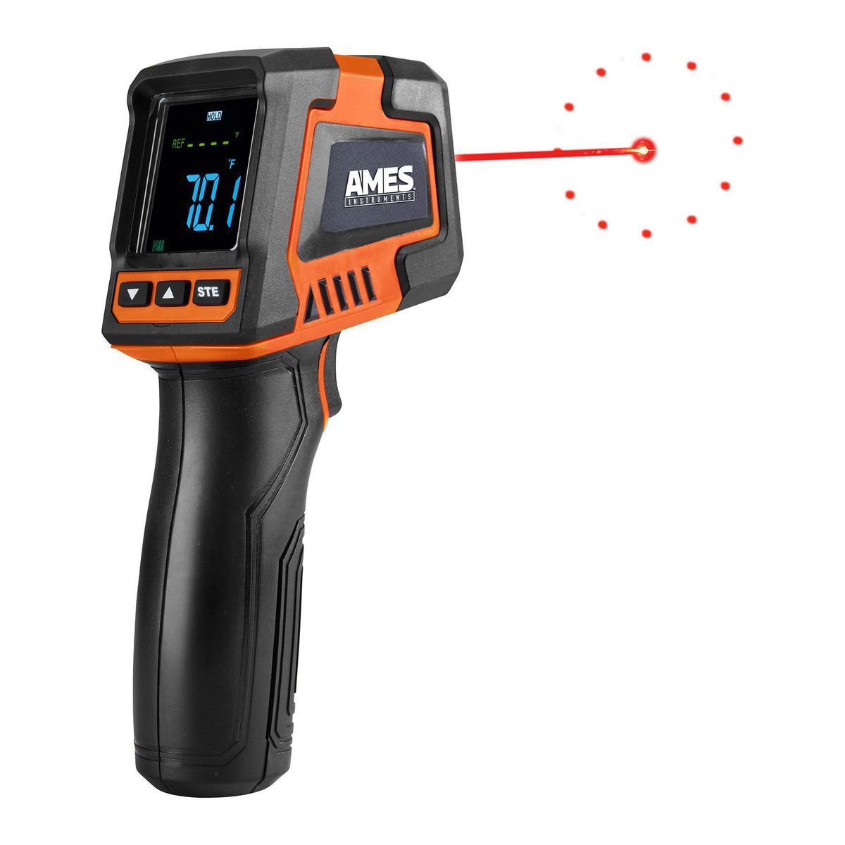 Ames Instruments Termómetro láser infrarrojo 20:1 con alarmas de color - 64847