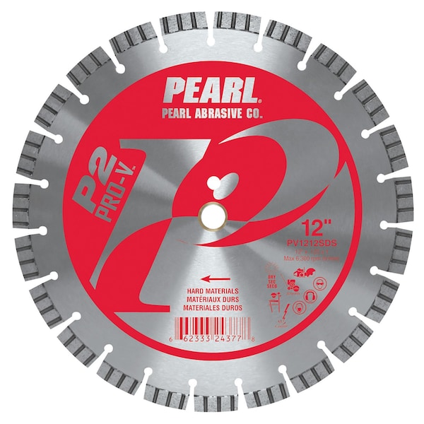 Pearl P2 Pro-V Hard Materials Segmented Blade 14 in. x .125 in. x 20mm - PV1412SDS2