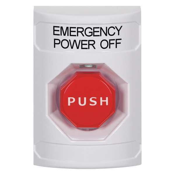 Botón de Apagado de Emergencia de Tecnología de Seguridad Internacional, Blanco - SS2305PO-EN