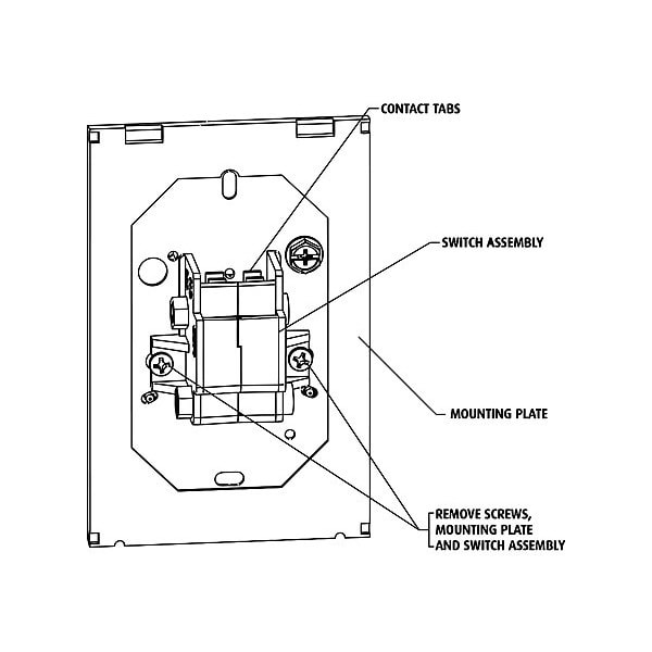 Botón de Apagado de Emergencia de Tecnología de Seguridad Internacional, 3-1/4" Ancho - SS2309PO-EN
