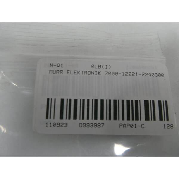 Murr Elektronik M12 HEMBRA 250V-AC 250V-DC CABLE DE CONJUNTO DE CABLES - 7000-12221-2240300
