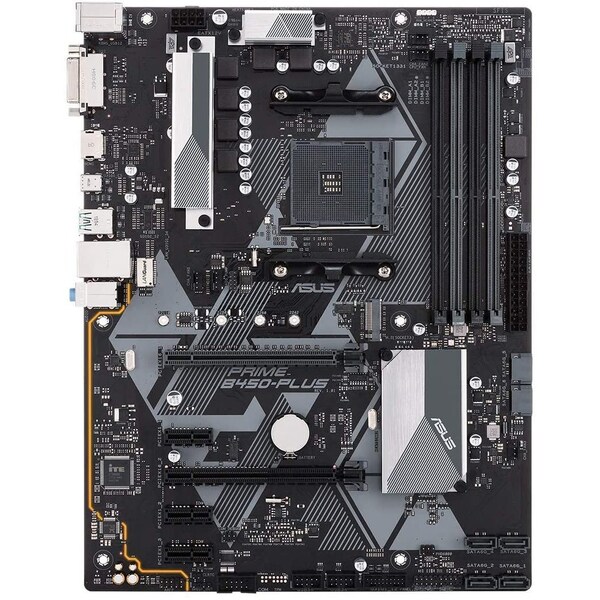 Asus B450 AMD Ryzen 2 ATX Gaming Motherboard AM4 DDR4 HDMI DVI M.2 USB 3.1 Gen2 (Prime B450-Plus) - PRIMEB450-PLUS
