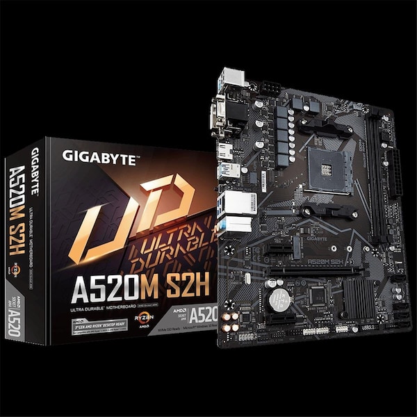 Wormhole AM4 AMD A520 DDR4 Hdmi DVI-D D-Sub M-ATX Retail Motherboard - WO3355690