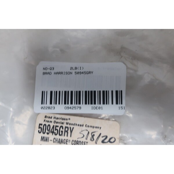 Cable de conjunto de cables Brad Harrison 13A 12Ft 600V AC - 50945GRY