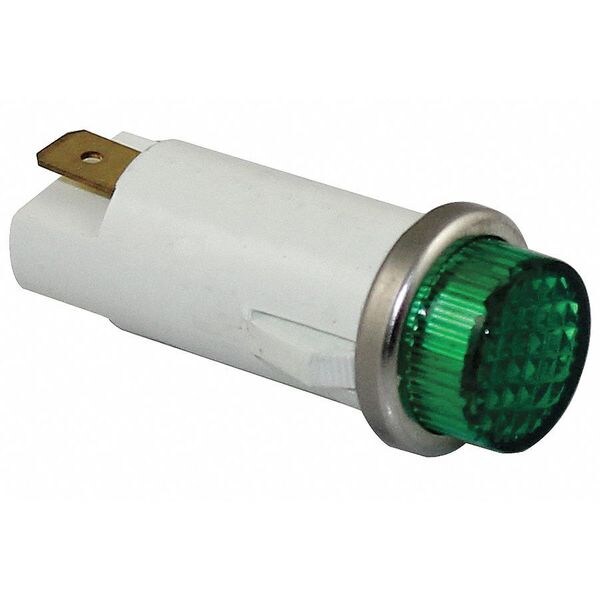 Zoro Select Luz Indicadora Elevada, Verde, 120V - 20C852