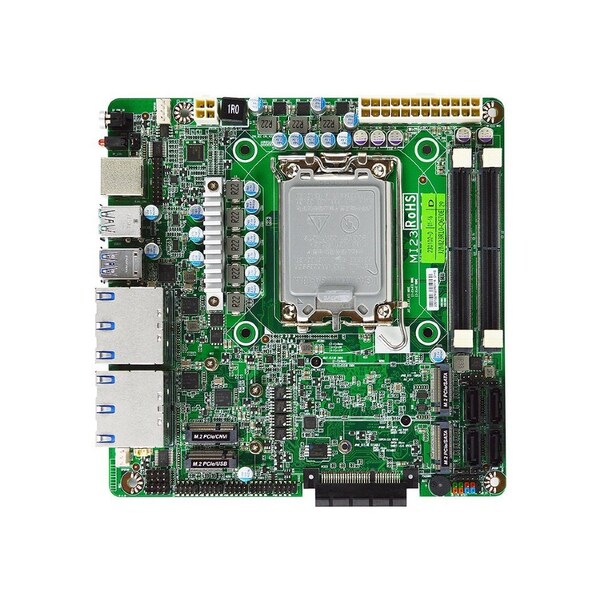Jetway Mini-ITX Embedded Motherboard, 13th/12th Gen ILGA1700, R680E DDR5 up to 64GB, 4* SATAIII support RA - MI23-Q6702