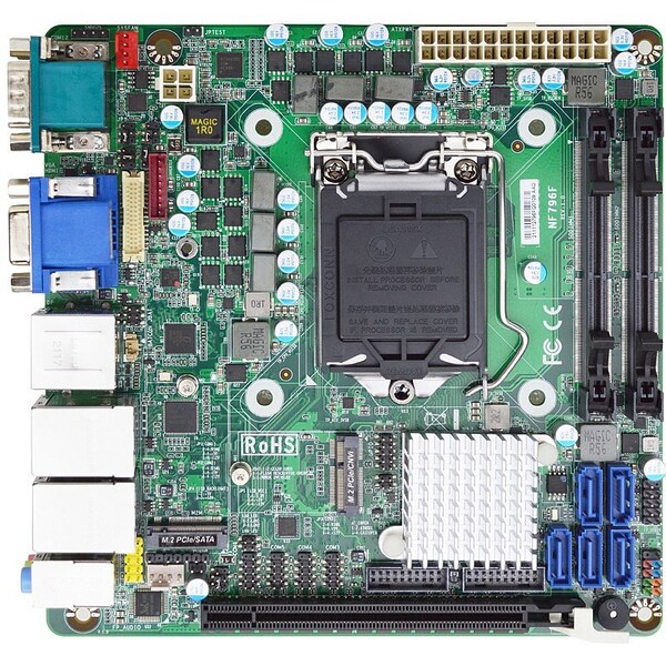 Jetway Intel Core 8th/9th Gen DDR4, 2 x M.2, 2 x Intel LAN, SATA3 RAID, ATXPWR, Mini-ITX Motherboard - JNF796F-Q370