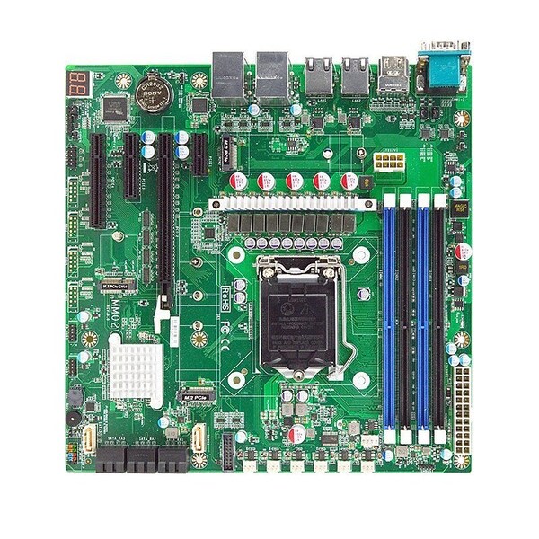 Jetway ATX Workstation Motherboard, W480E Chipset, LGA1200 10th/11th Gen. CPU, DDR4 up to 128GB, 8* SATAII - MM21-W4802