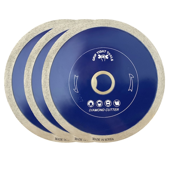Grip Tight Tools 4 in. Premium Continuous Rim Tile Cutting Diamond Blade, 3PK - B1501-3