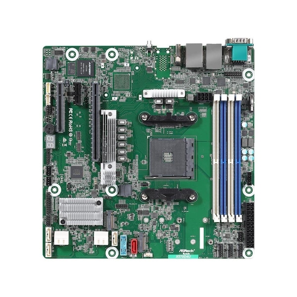 Asrock Rack AMD AM4 PGA 1331 Dual GLANmicro-ATX Server Motherboard - X570D4U