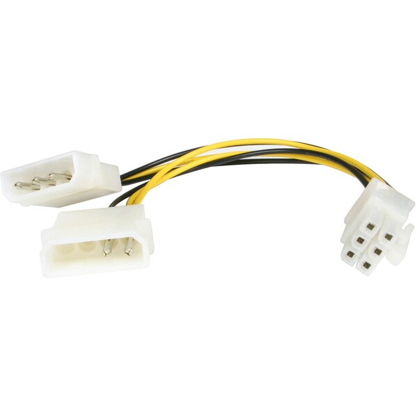 Startech.Com 6in LP4 to 6 Pin PCI Express Video Card Power Adapter - LP4PCIEXADAP