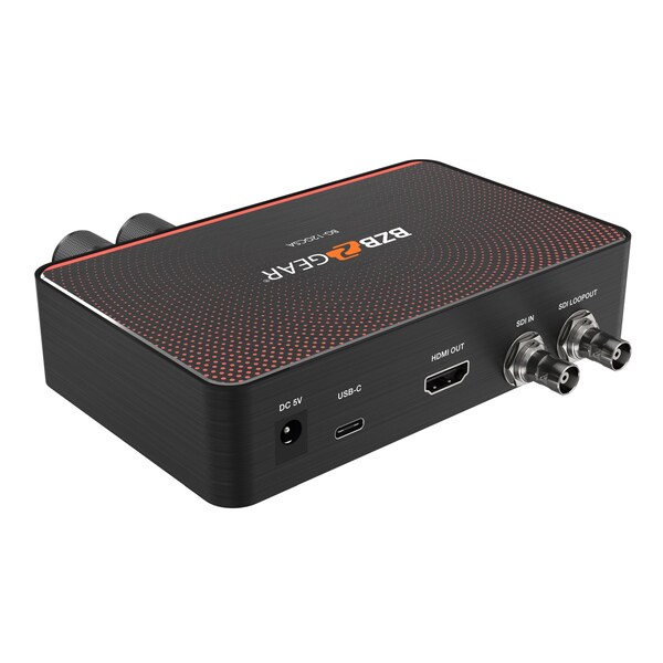 Bzbgear USB-C 12G-SDI Video Capture Card with Scaler, HDMI 2.0/12G-SDI loop out, Audio - BG-12GCSA