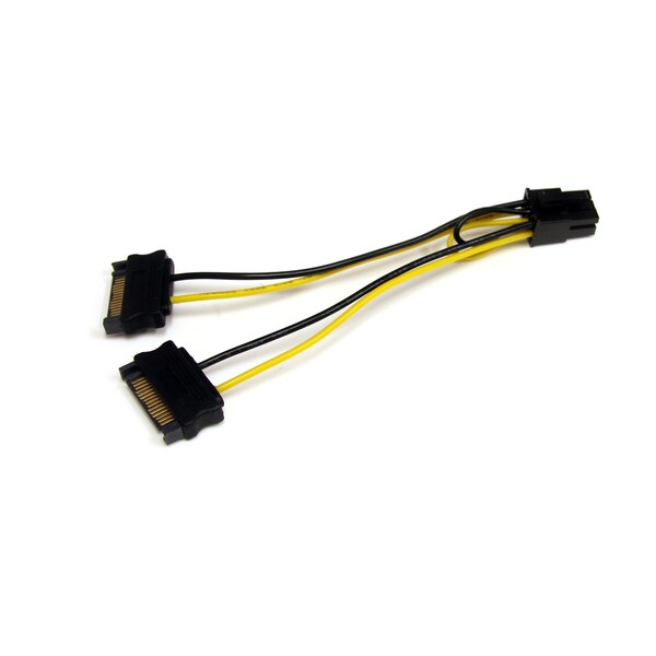 Startech.Com 6in SATA Power to 6 Pin PCIe Video Card Power Cable Adapter - SATPCIEXADAP