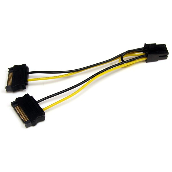 Startech.Com 6in SATA Power to 6 Pin PCIe Video Card Power Cable Adapter - SATPCIEXADAP