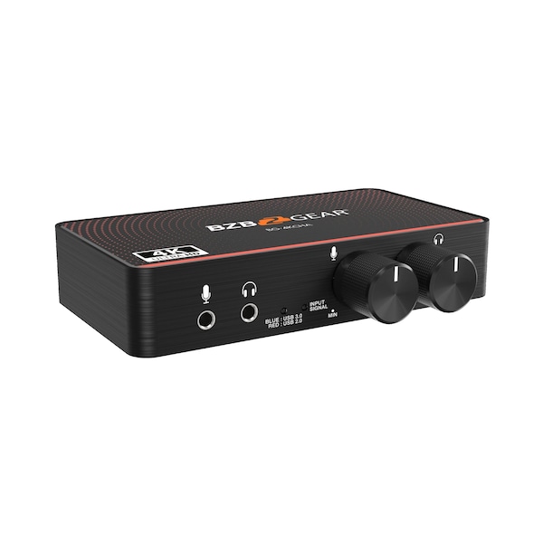 Bzbgear USB-C 4K60 Video Capture Card with Scaler, HDMI 2.0 loop out, Audio & HDR10 to SDR Conversion - BG-4KCHA