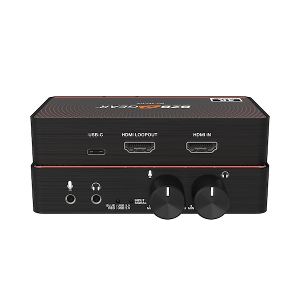 Bzbgear USB-C 4K60 Video Capture Card with Scaler, HDMI 2.0 loop out, Audio & HDR10 to SDR Conversion - BG-4KCHA