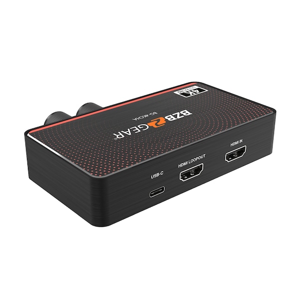 Bzbgear USB-C 4K60 Video Capture Card with Scaler, HDMI 2.0 loop out, Audio & HDR10 to SDR Conversion - BG-4KCHA