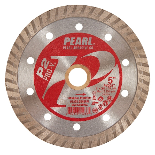 Pearl P2 Pro-V Turbo Blade 5 in. x .080 x 20mm-5/8 in. Adapter - PV005T