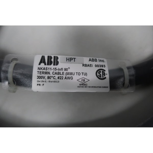 Abb Infi 90 Terminación 15 pies 300VAC Cable de cordón, NKAS1115 - NKAS11-15
