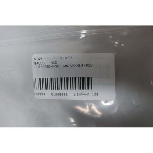 CABLE CONECTOR Balluff 300V-AC 300V-DC - CABLE DE CORDÓN - BCC A314-A314-30-304-VX44W6-050