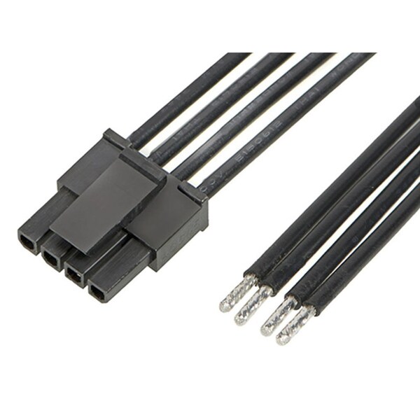 Molex Micro-Fit 3.0 Female-To-Pigtail Off-The-Shelf (Ots) Cable Assembly, Single Row - 2147512043