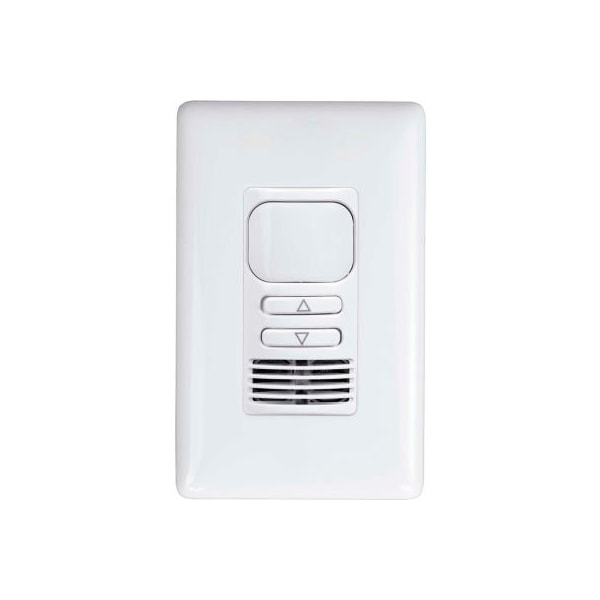 Interruptor de sensor de ocupación Hubbell LightHawk PIR/Ultrasonic Dimming de 2 botones con relevo único, color blanco - LHDMMTS2-N-WH
