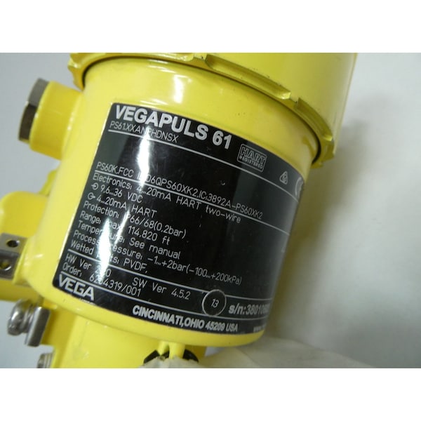 Vega VEGAPULS 61 Sensores de nivel de radar y transmisor de 9.6-36V-DC - PS61.XXANPHDNSX