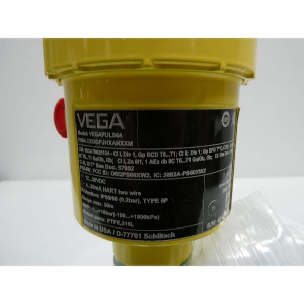 VEGA VEGAPULS64 PS64.CEGGPJHXANXXM Sensores y transmisores de nivel por radar de 12-35V-DC