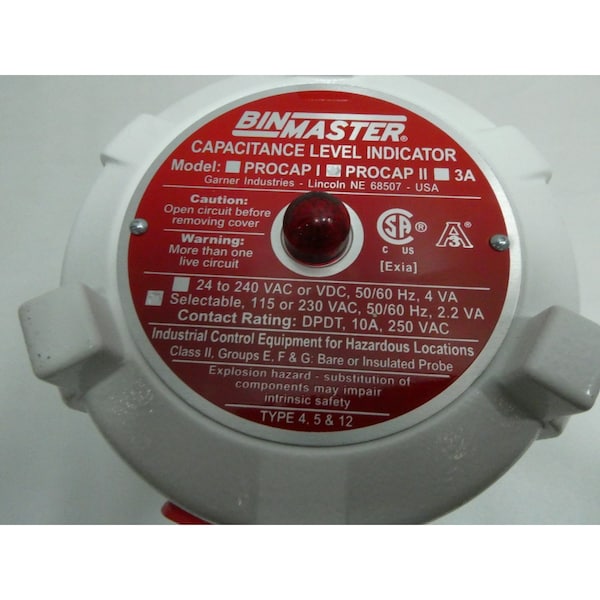 Indicador de nivel de capacitancia Binmaster PROCAP II 115/230V-AC OTROS SENSORES Y TRANSMISORES DE NIVEL - 730-0525