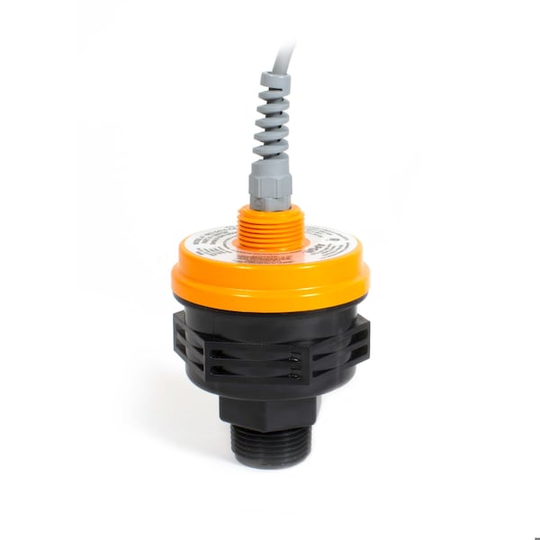Sensor de nivel ultrasónico Apg de 4 a 79 pulgadas de alcance, 1" MNPT, salida de 4-20 mA, cable de 6 pies - IRU-5413-C6