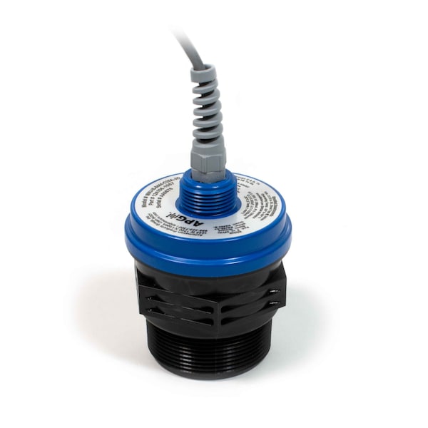 Sensor de nivel ultrasónico Apg Rango: 5 pulgadas - 12 pies, 2 "NPT, cable de 6 pies, prensaestopas con alivio de tensión en espiral - MNU-IS-8424-C6A