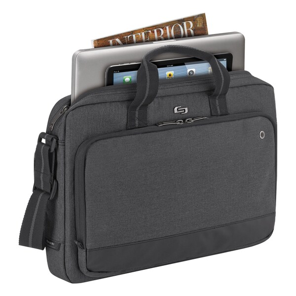 Solo Ny Urban Slimbrief, Fits Devices Up to 15.6 in., Polyester, 16 in. x 3 in. x 11.5 in., Gray - UBN110-10