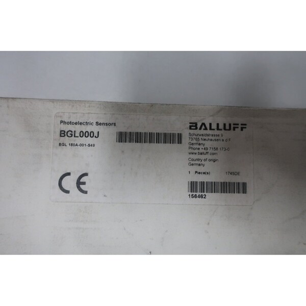 Sensor fotoeléctrico de horquila de haz de Balluff 10-30V-DC - BGL000J BGL 180A-001-S49