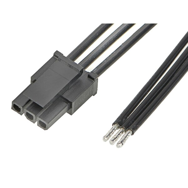 Molex Micro-Fit 3.0 Female-To-Pigtail Off-The-Shelf (Ots) Cable Assembly, Single Row - 2147512031