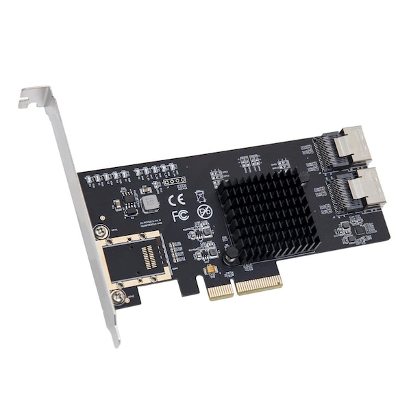 Abacus 8 Port Non-RAID SATA III PCI-e x4 Controller Card - Dual SFF-8087 Interface Marvell 9215 Chipset - AB3758695