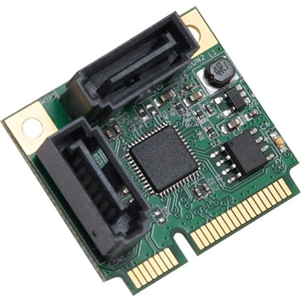 Syba Multimedia IO Crest Half Height 2 Port SATA III RAID Mini PCI-e 2.0 Card Half Size SATA Controller - SI-MPE40095