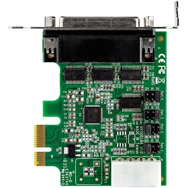 Startech.Com 4 PORT PCI EXPRESS RS232 SERIAL CONTROLLER CARD W/16950 UART/ASIX AX99100 - BI-D - PEX4S953LP